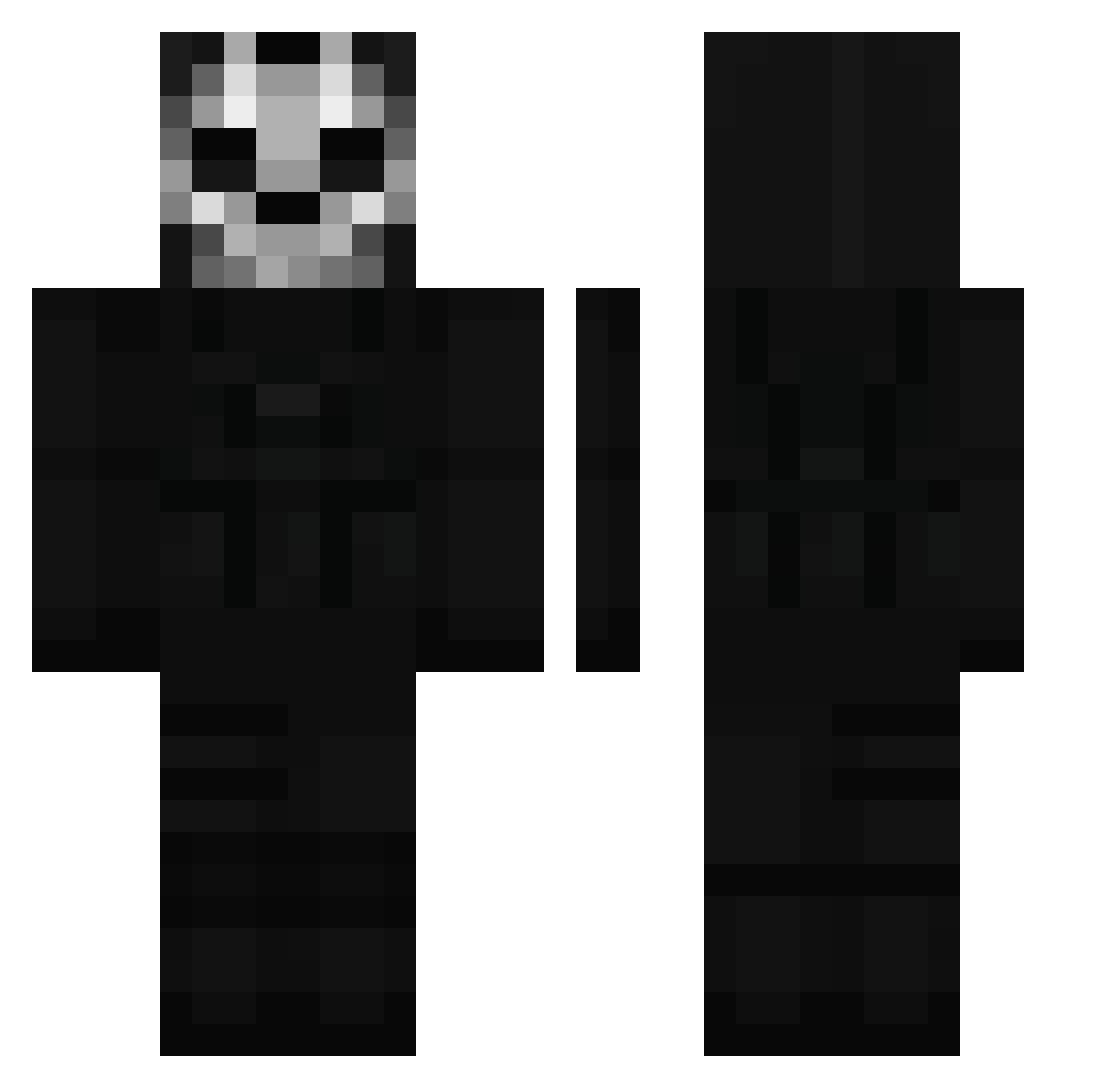 Mikey0009 Minecraft skin, front and back view