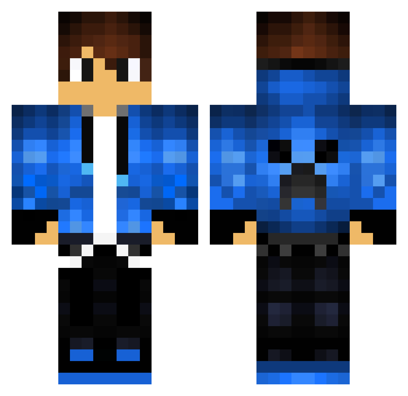 PROli1011 Minecraft skin, front and back view