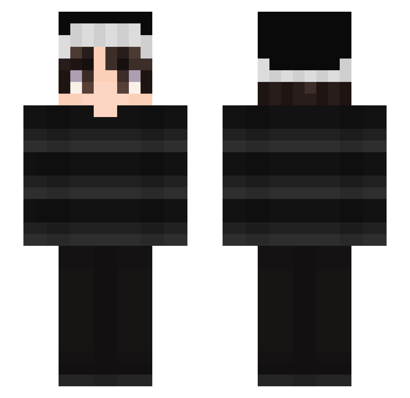 francescaj Minecraft skin, front and back view