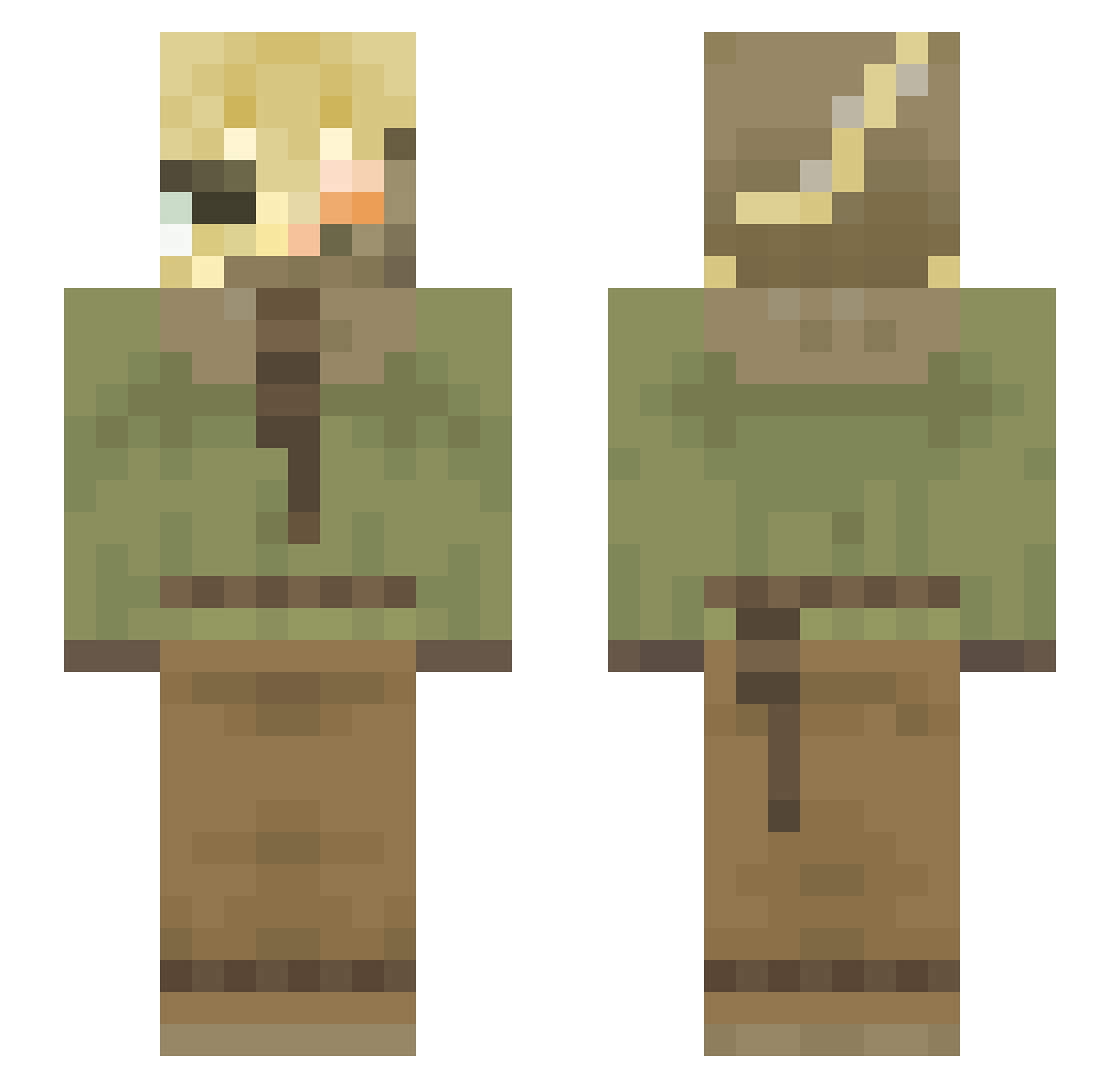 FluffyDuckeii Minecraft skin, front and back view