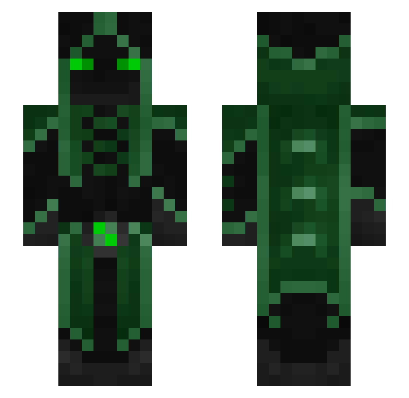 AdustCloud3179 Minecraft skin, front and back view