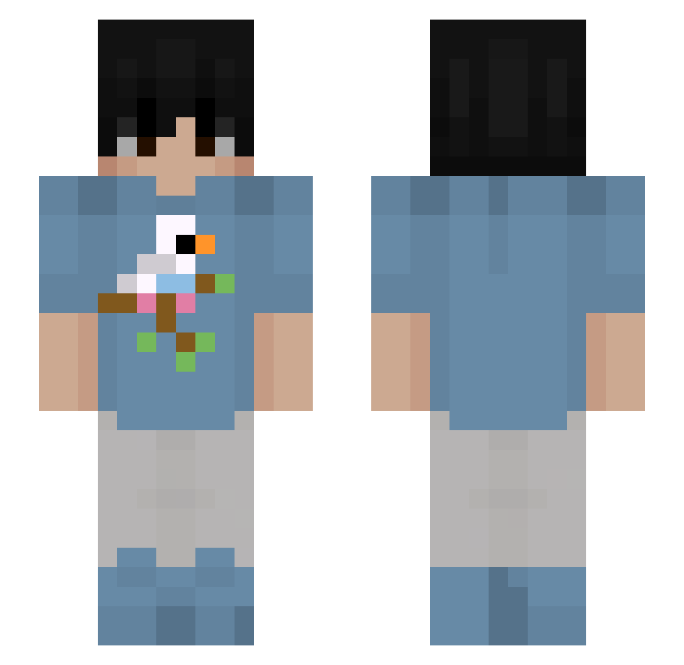 SaLiH2416 Minecraft skin, front and back view