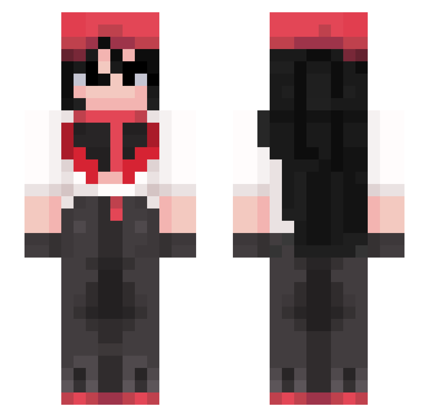 MusicHam Minecraft skin, front and back view