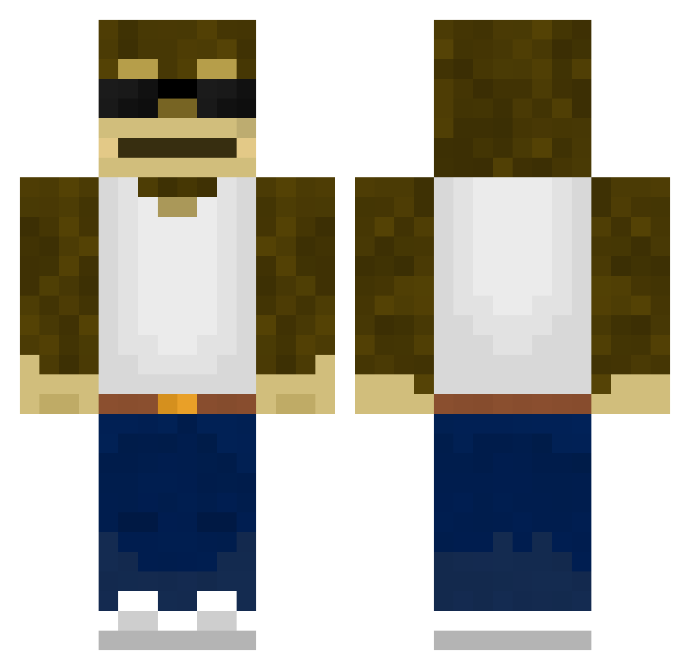 SoccrBoy55 Minecraft skin, front and back view