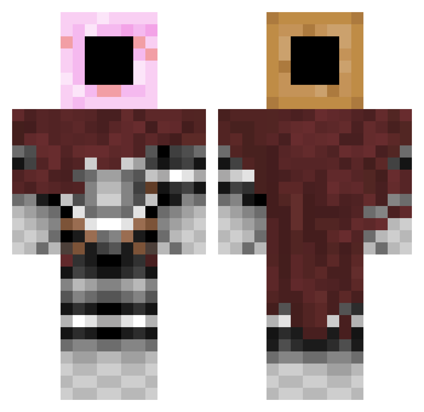 DoctorDonuts Minecraft skin, front and back view