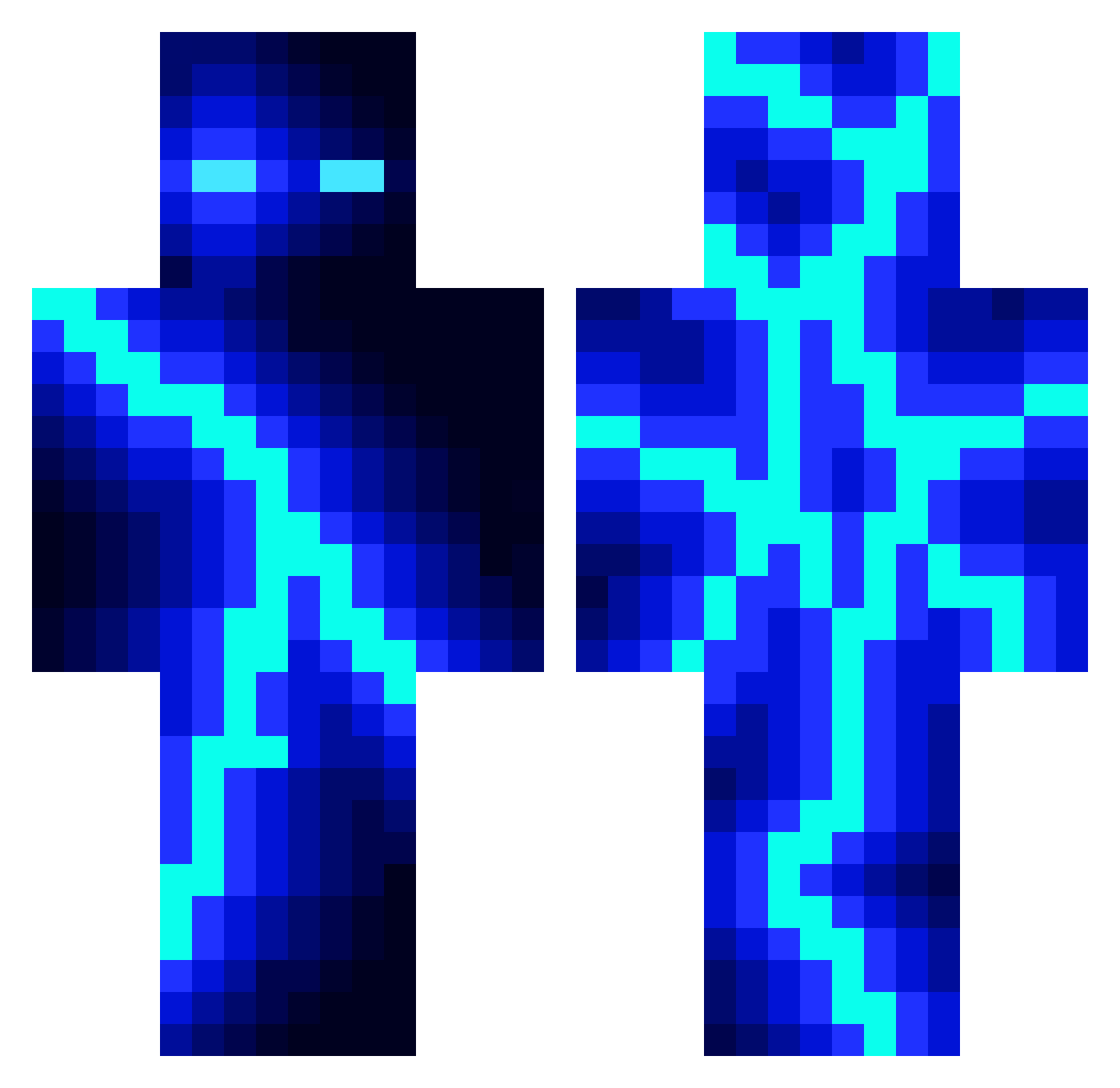 AstroGG1 Minecraft skin, front and back view