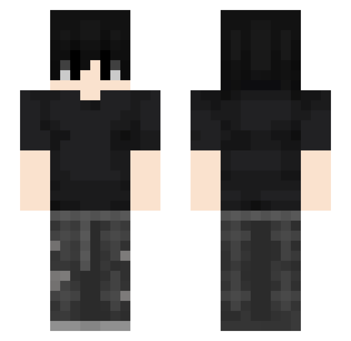 tile0405 Minecraft skin, front and back view