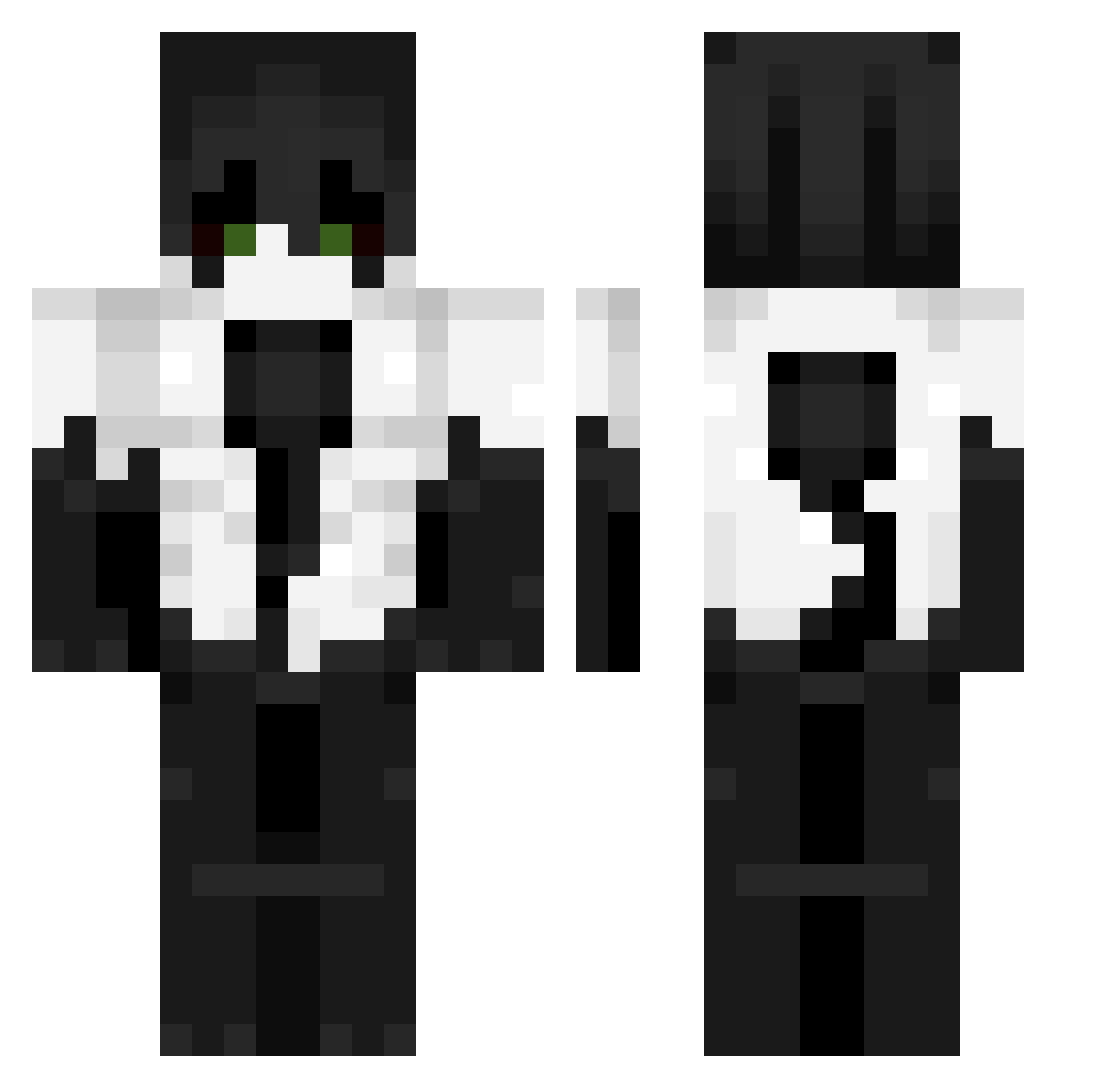 VoidTheRando Minecraft skin, front and back view