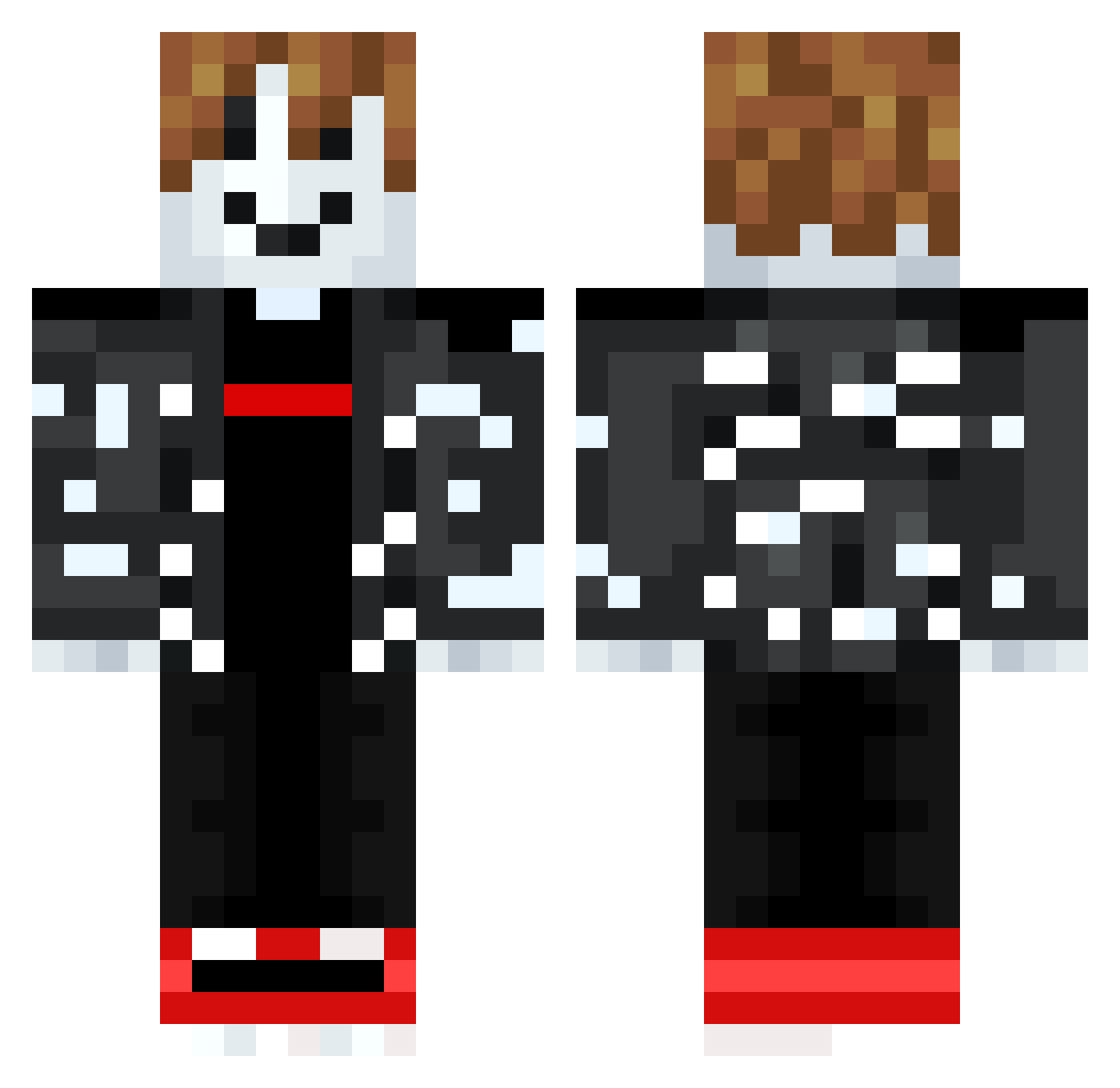 Shamutin Minecraft skin, front and back view