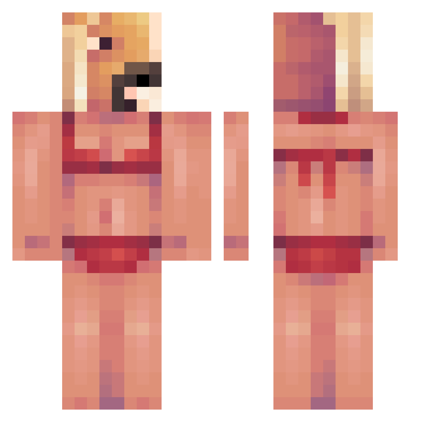TheProfessorJW Minecraft skin, front and back view