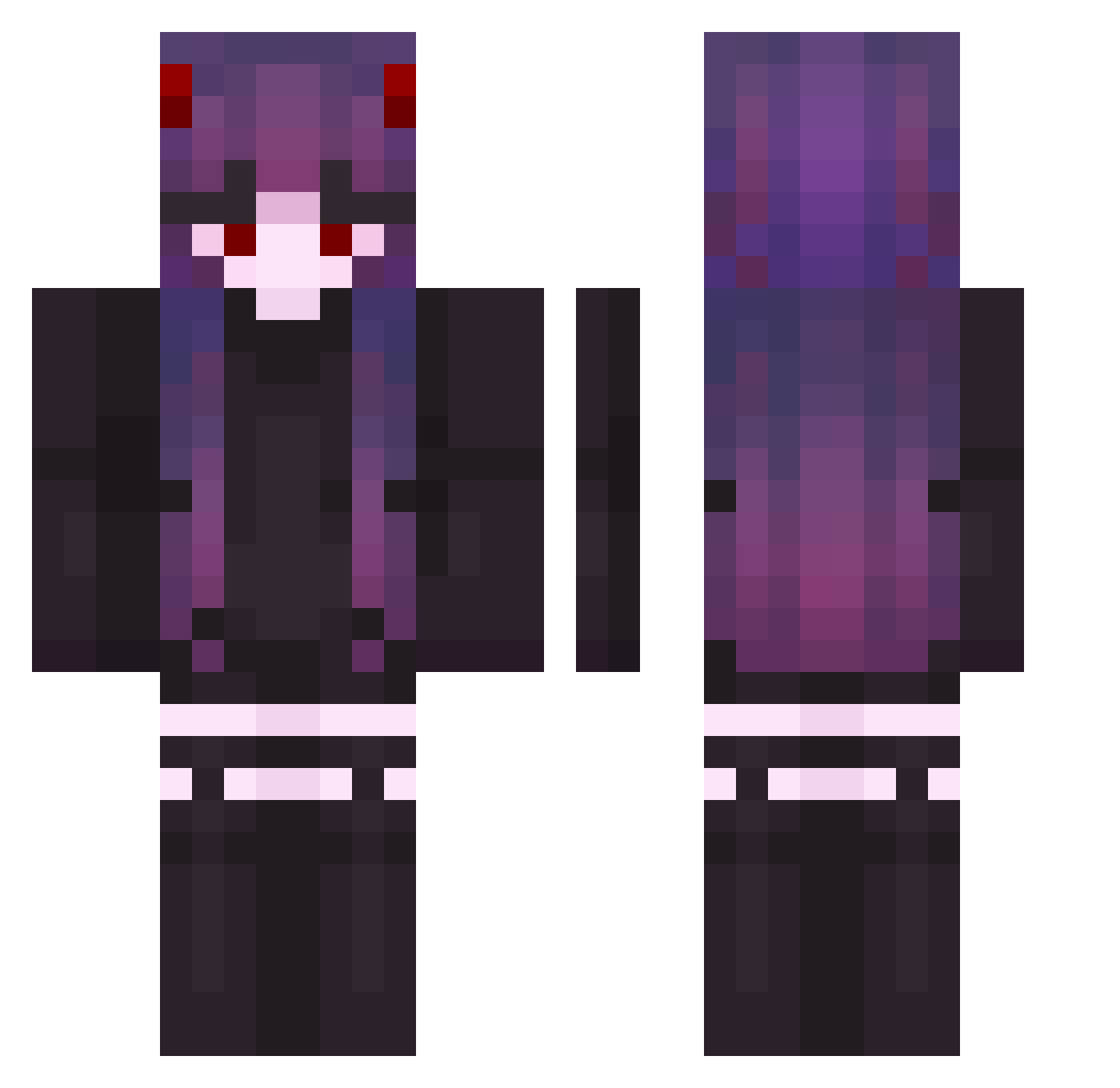 Quanjilkuangsan Minecraft skin, front and back view