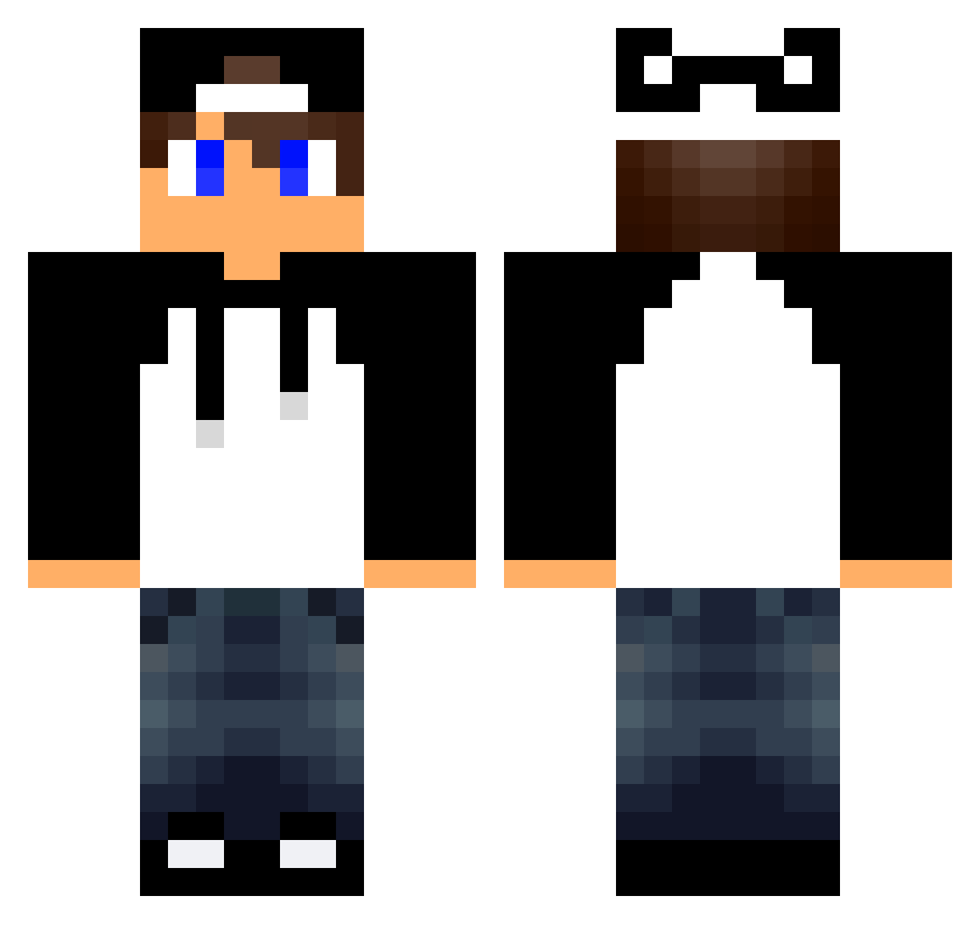 Giunta Minecraft skin, front and back view