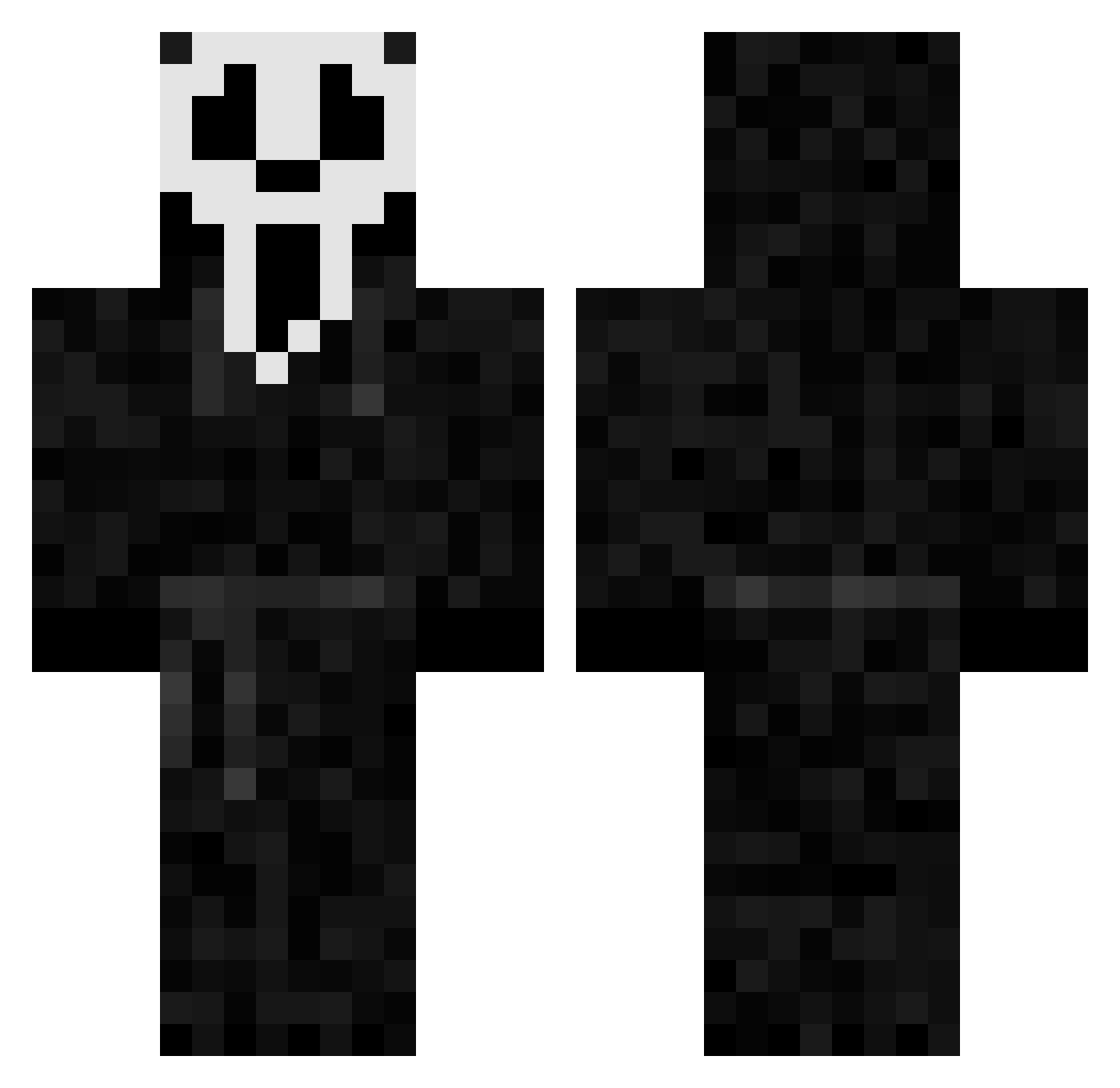 Fisco79 Minecraft skin, front and back view