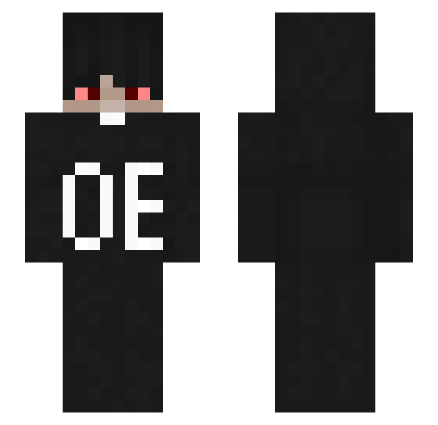Ugherd Minecraft skin, front and back view