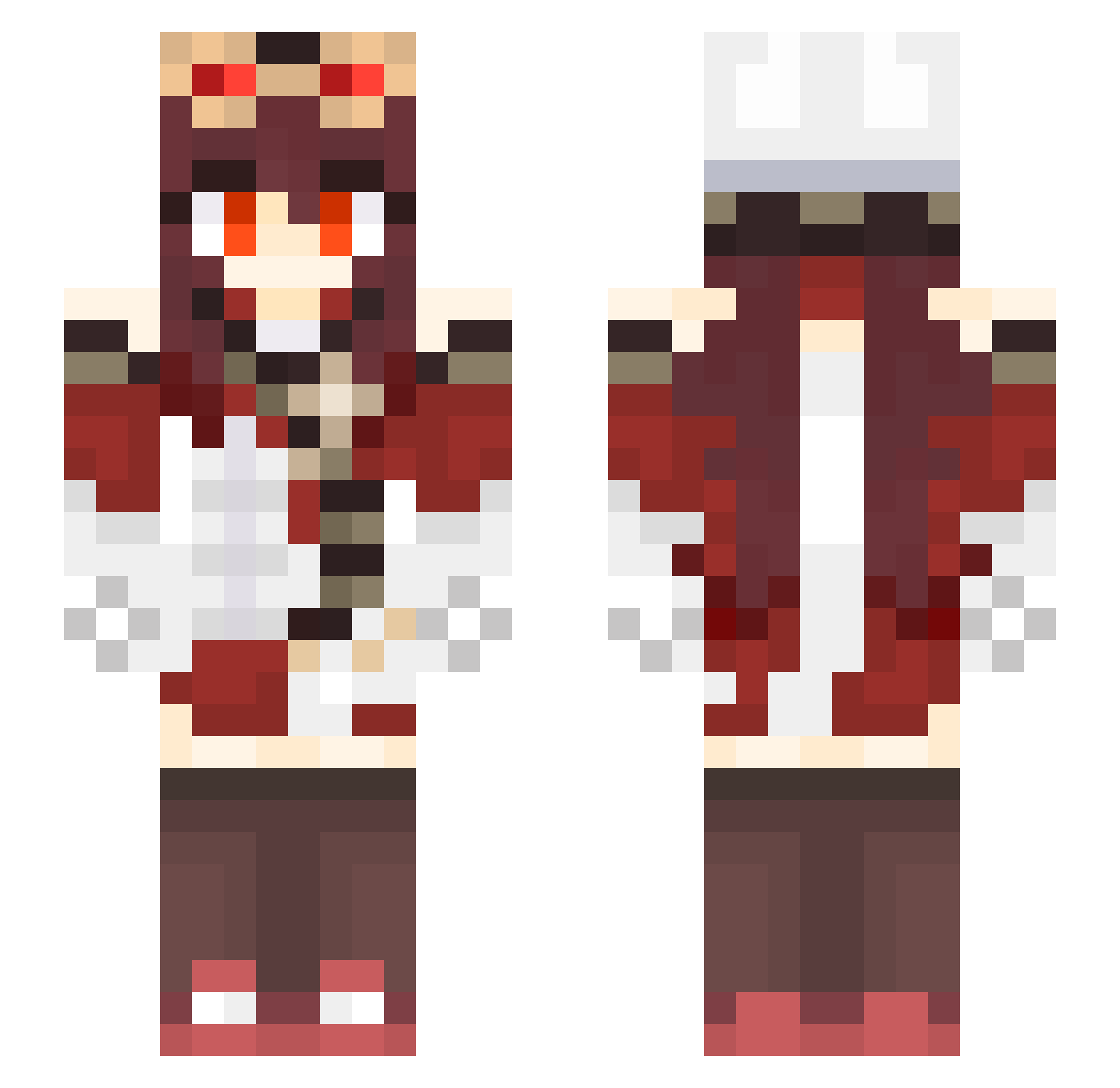 Pj0t3rcio Minecraft skin, front and back view