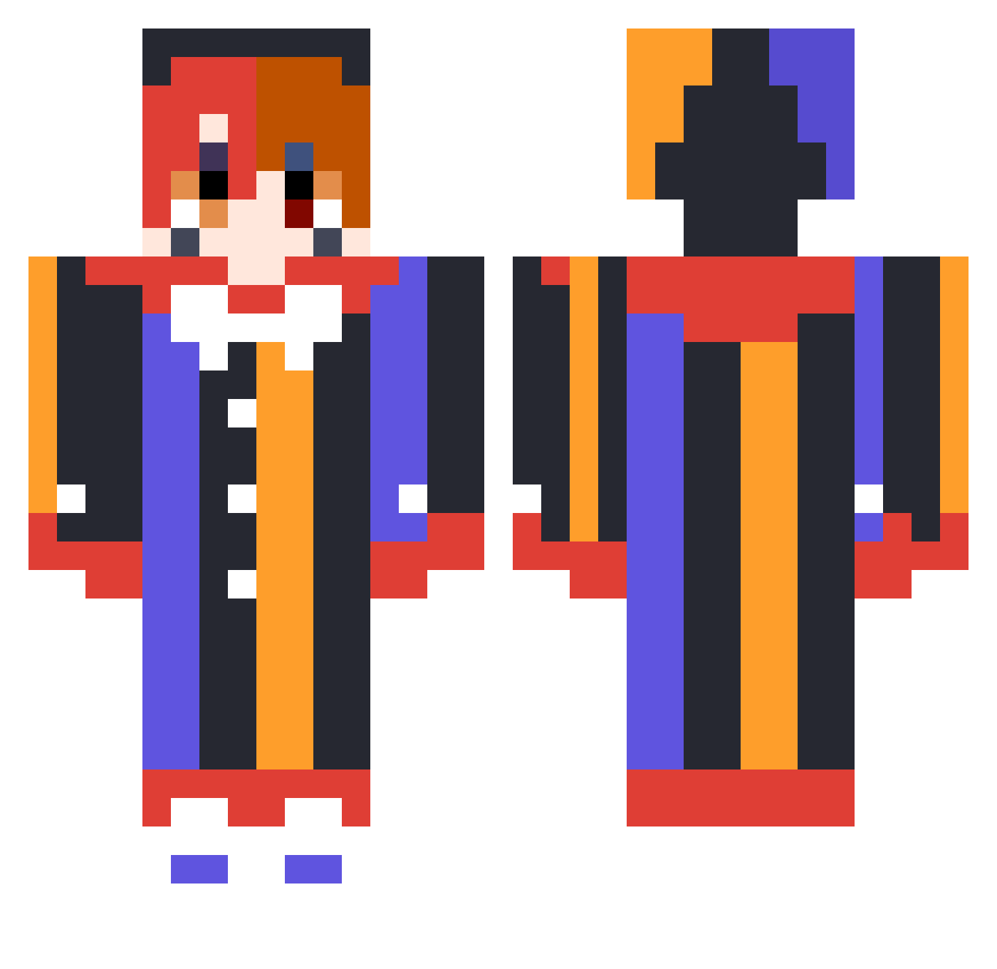 zLakx_ Minecraft skin, front and back view