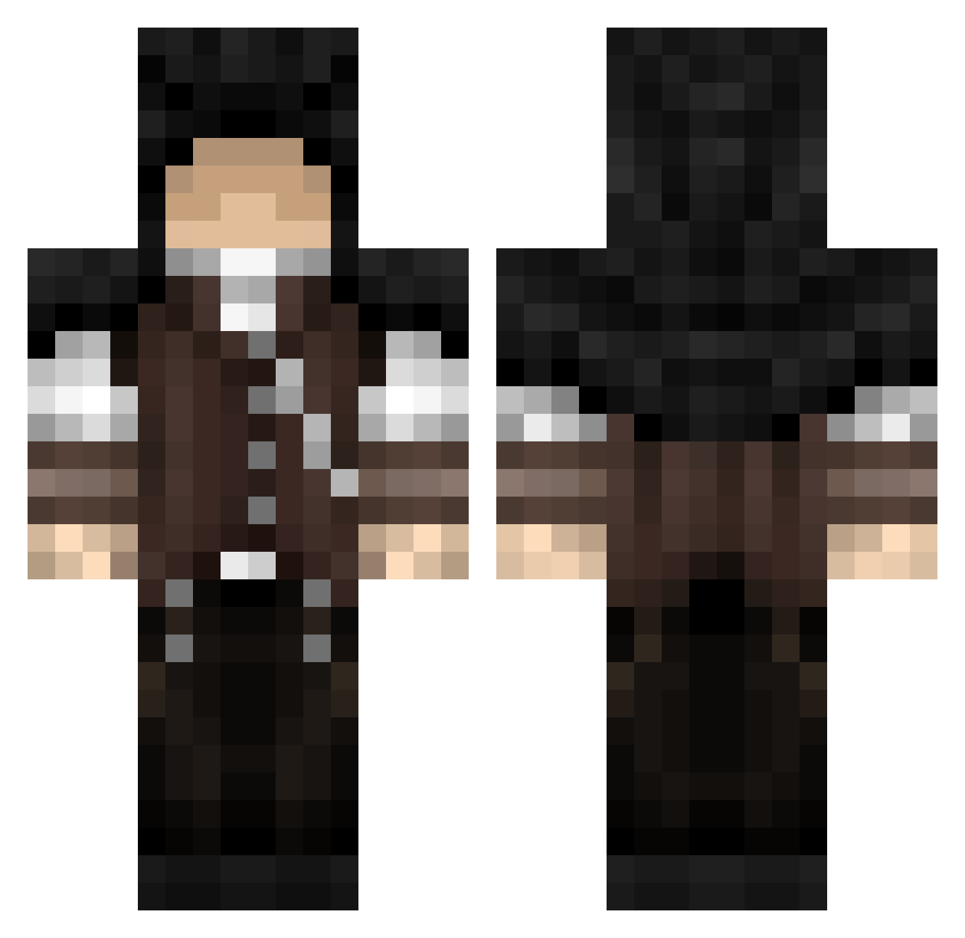 Mrchristianpunk Minecraft skin, front and back view