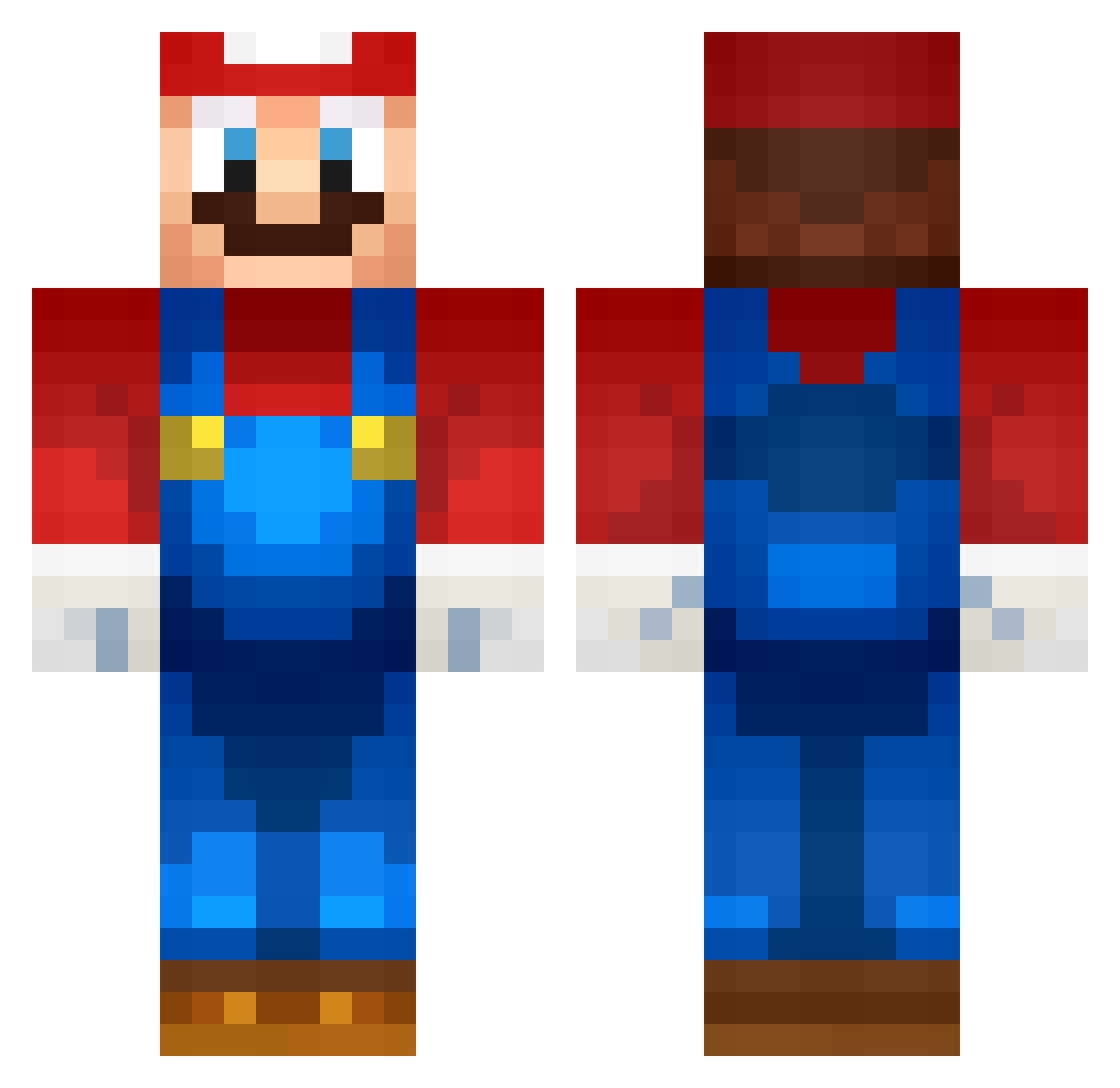 HappyChimpy Minecraft skin, front and back view