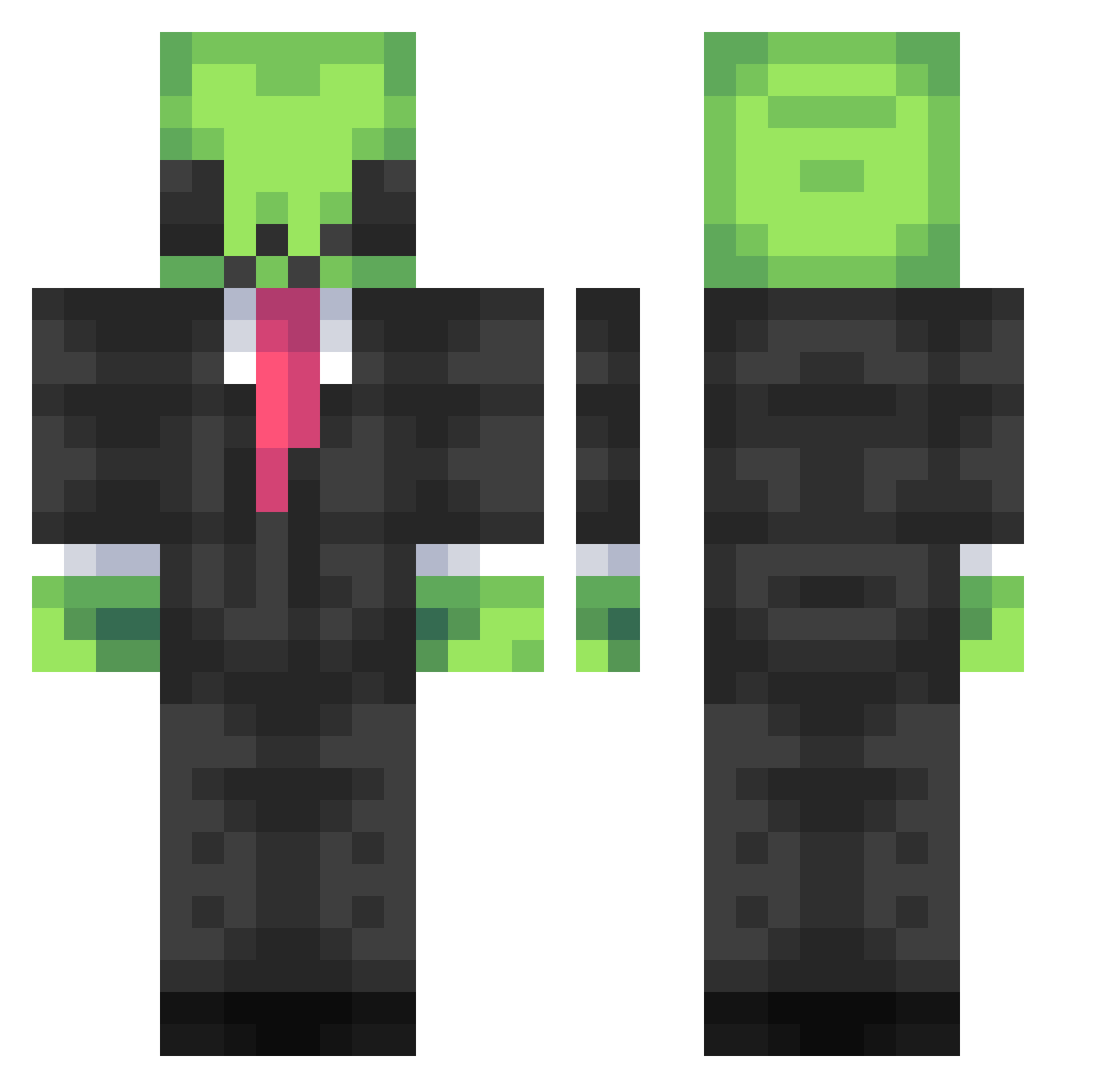 Espinosi Minecraft skin, front and back view