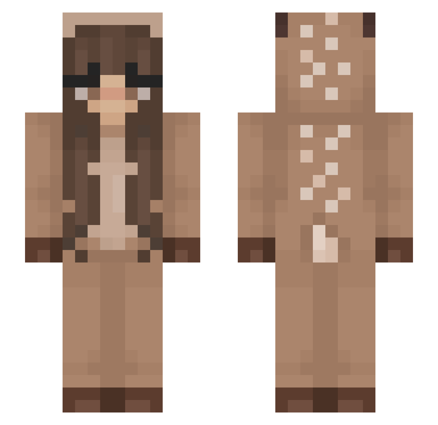 MiharuCZ Minecraft skin, front and back view