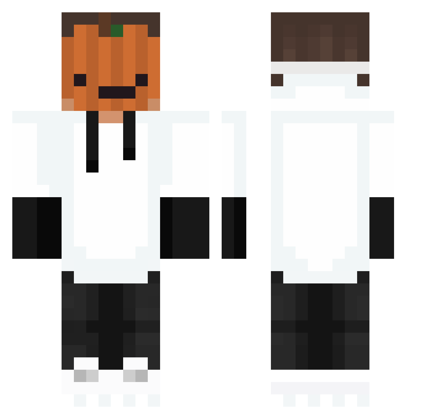 dof1sh Minecraft skin, front and back view