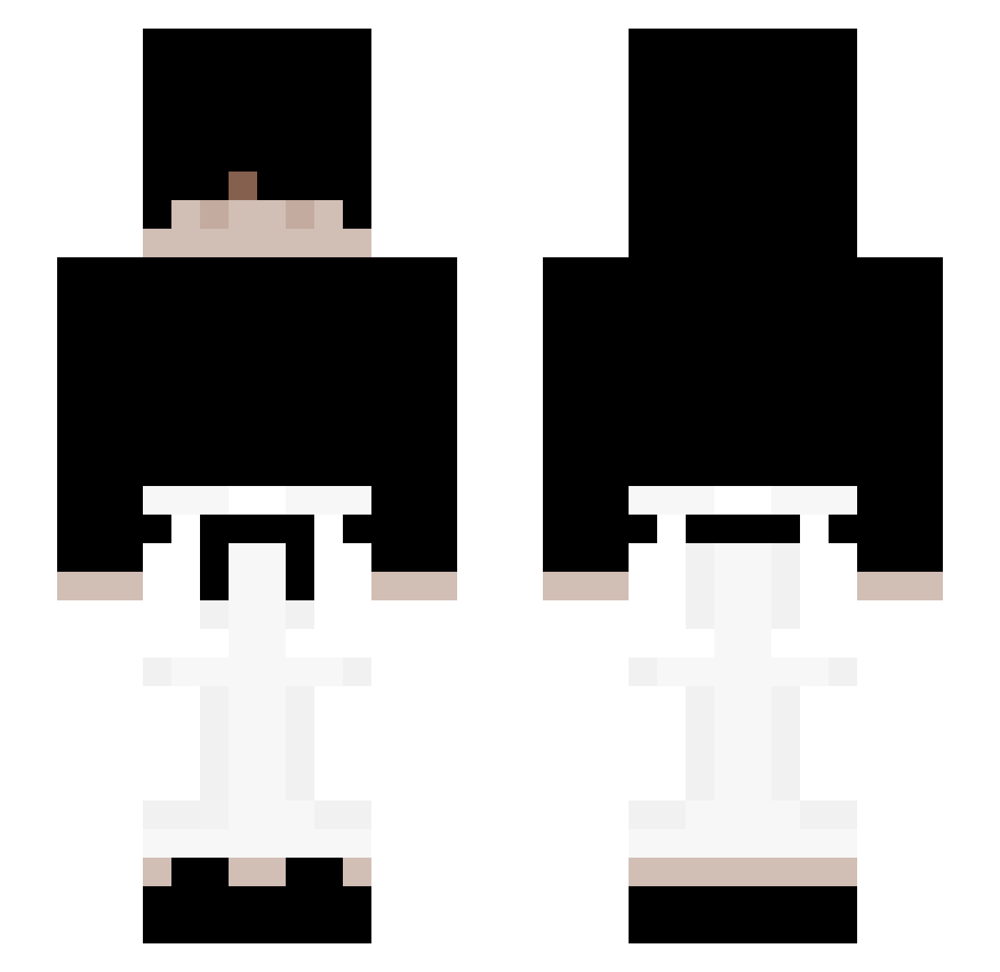 ryekillover Minecraft skin, front and back view