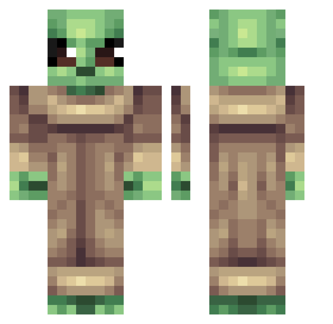 supclub1998 Minecraft skin, front and back view