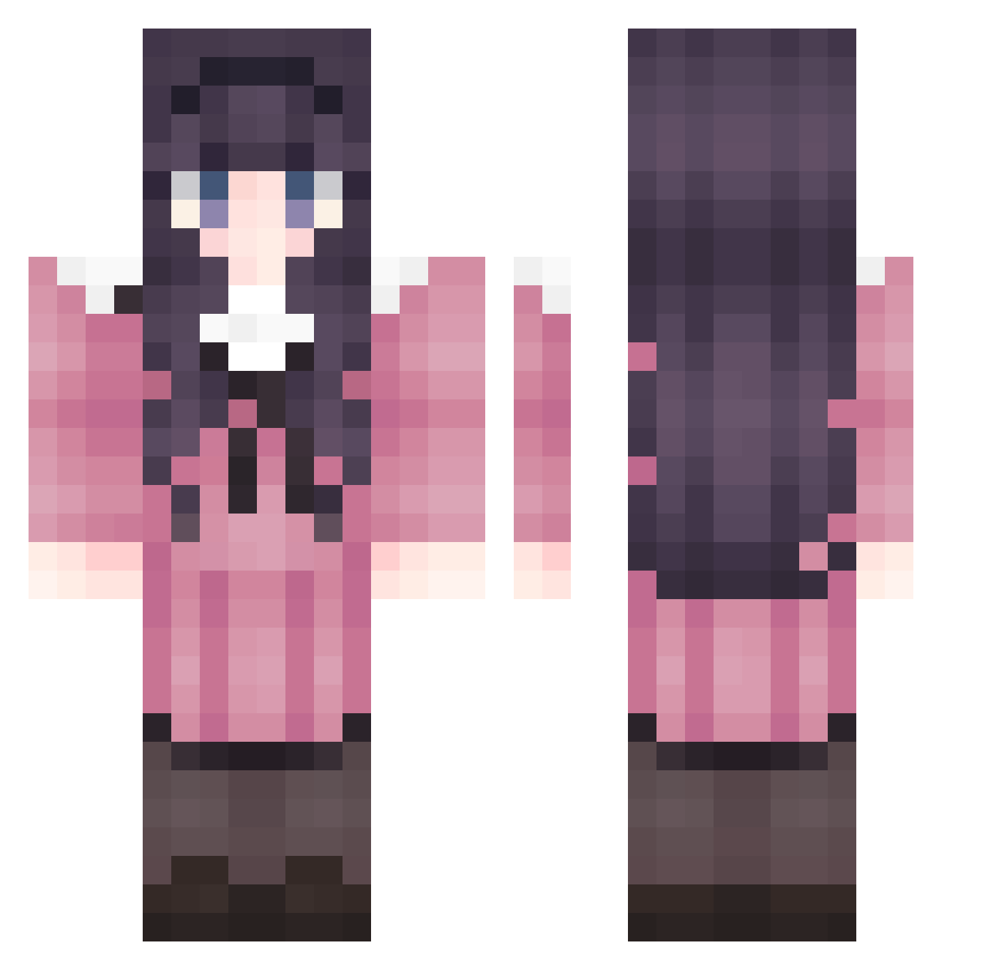 goguma1213 Minecraft skin, front and back view
