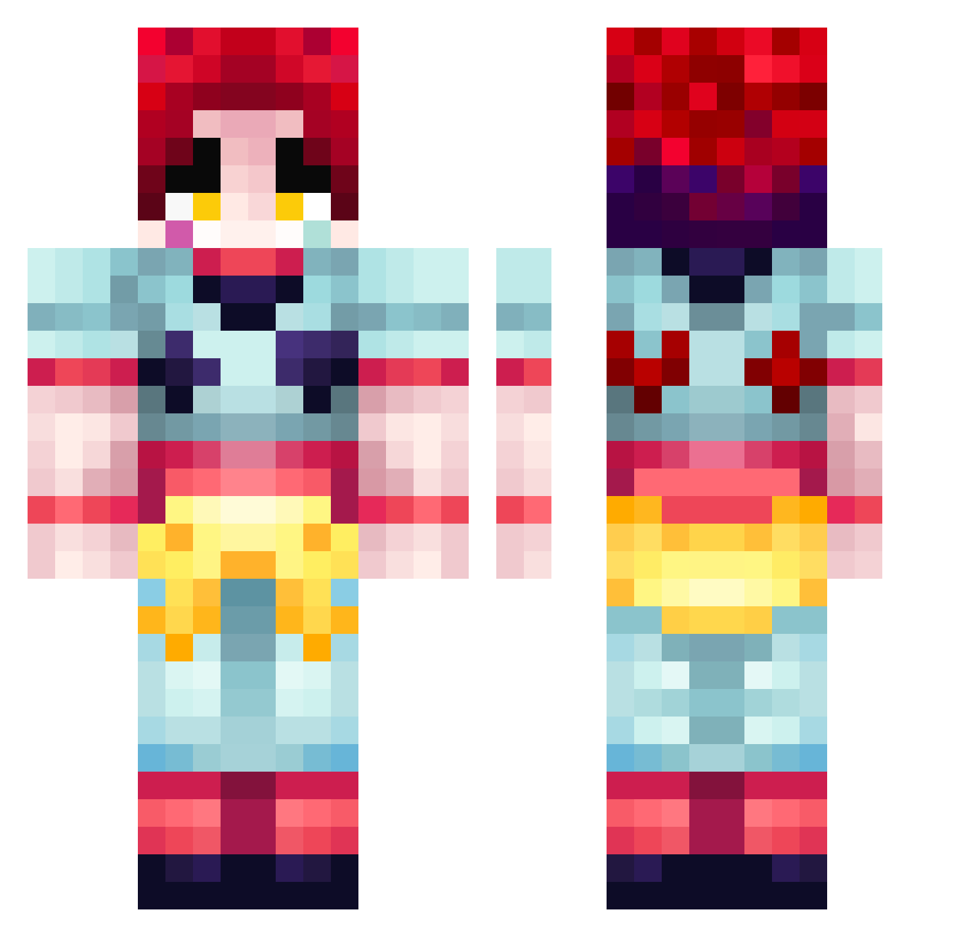 mandrzej Minecraft skin, front and back view