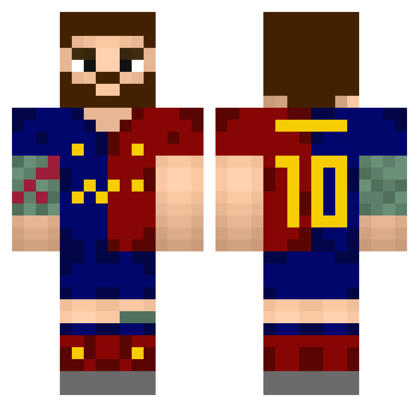 Jonazzzx Minecraft skin, front and back view