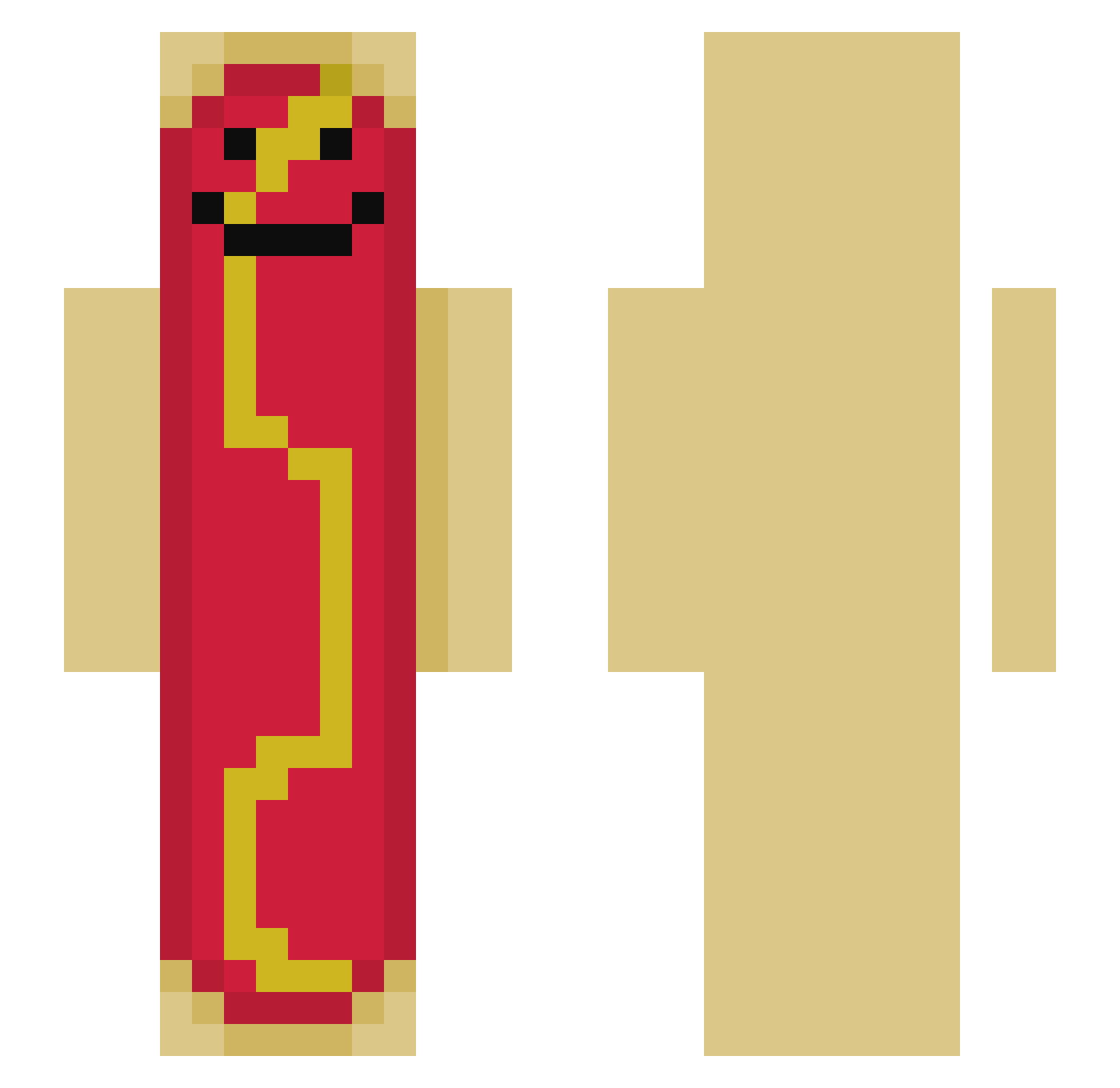 foxdog44 Minecraft skin, front and back view