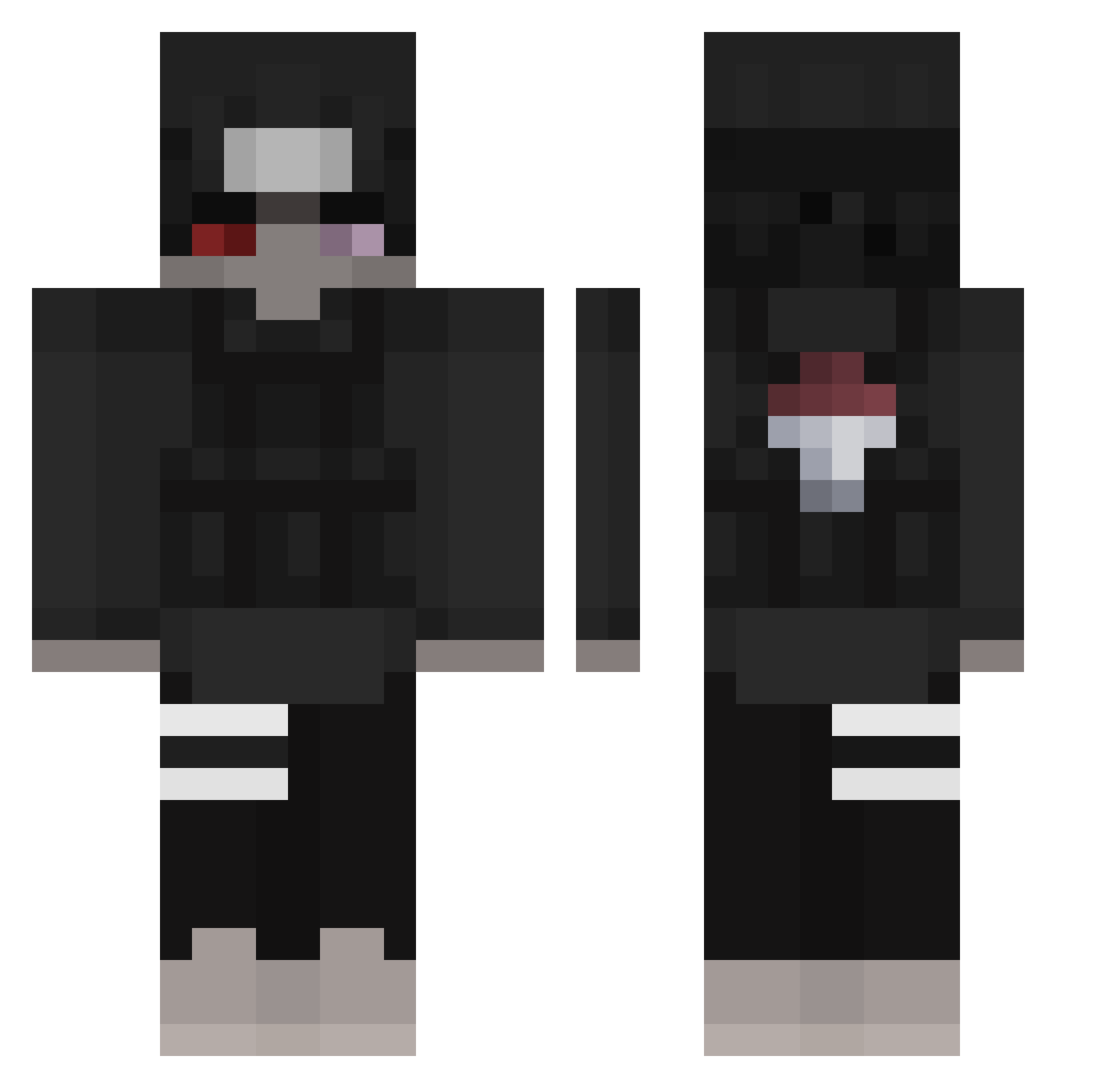 ahwlfdl321 Minecraft skin, front and back view