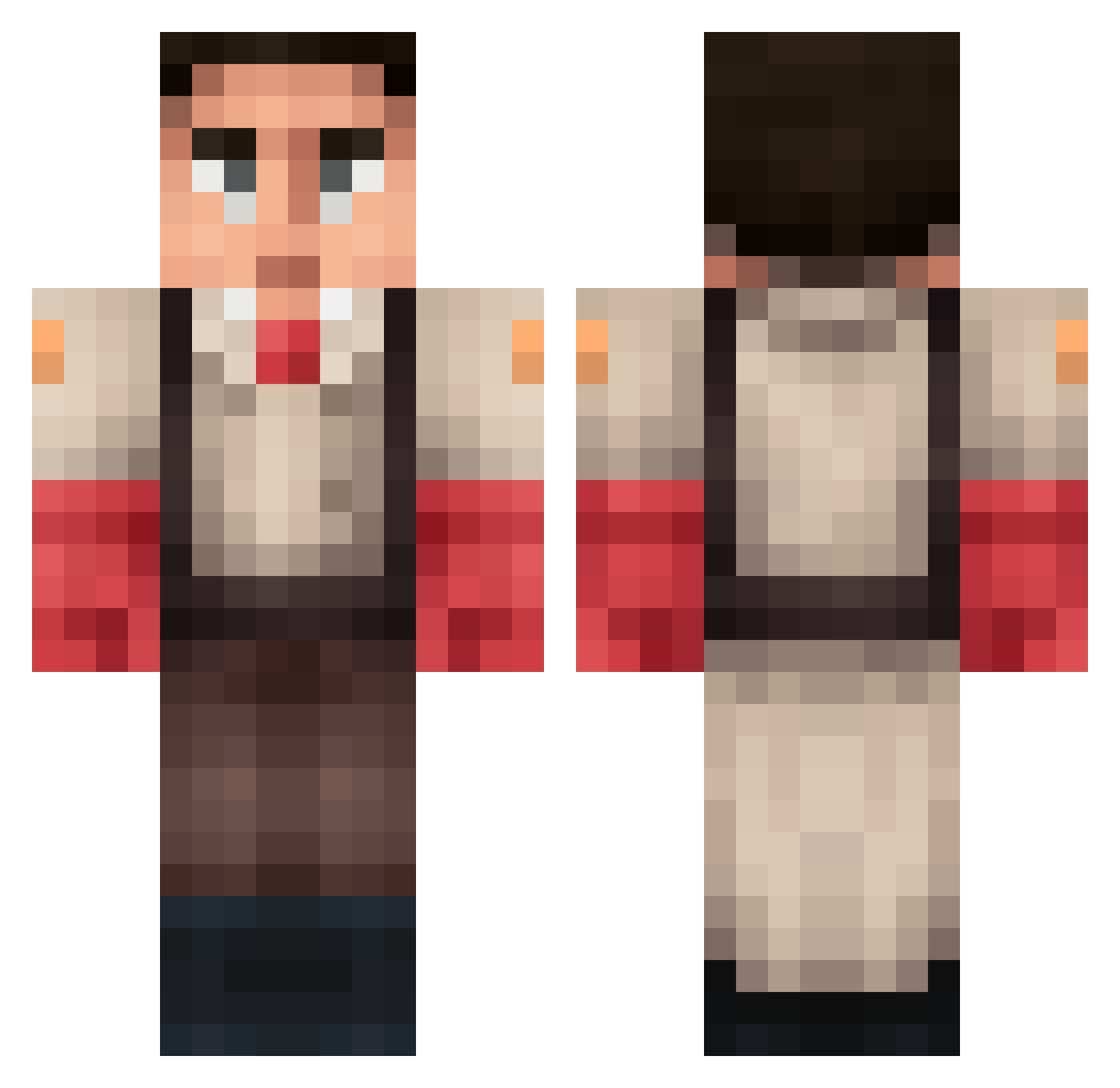 D0ctorDisco Minecraft skin, front and back view