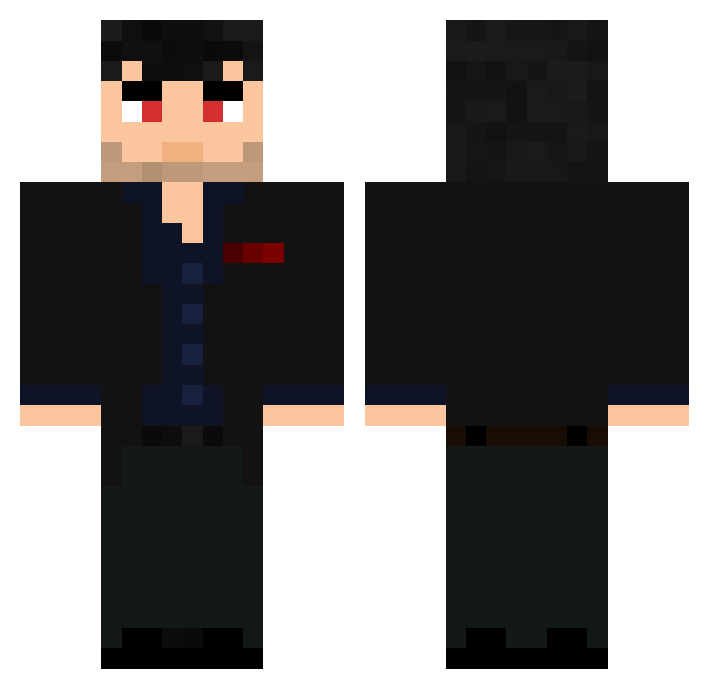 LordRunner Minecraft skin, front and back view