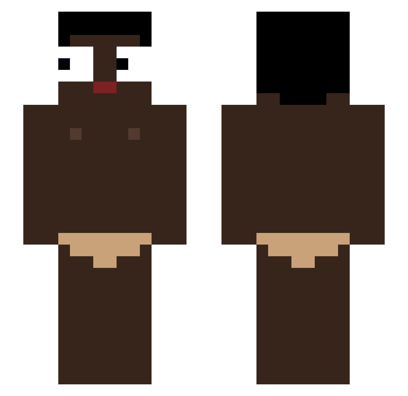 ReindertB Minecraft skin, front and back view
