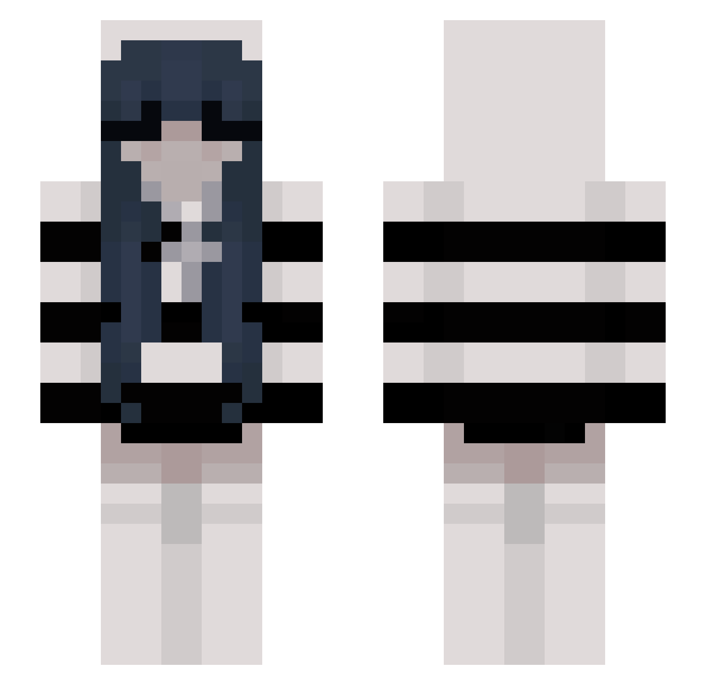 spicybaka Minecraft skin, front and back view