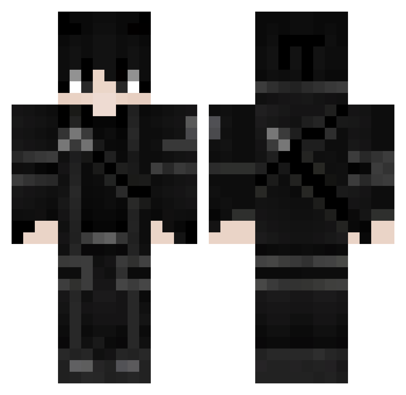 Bl00dySword451 Minecraft skin, front and back view