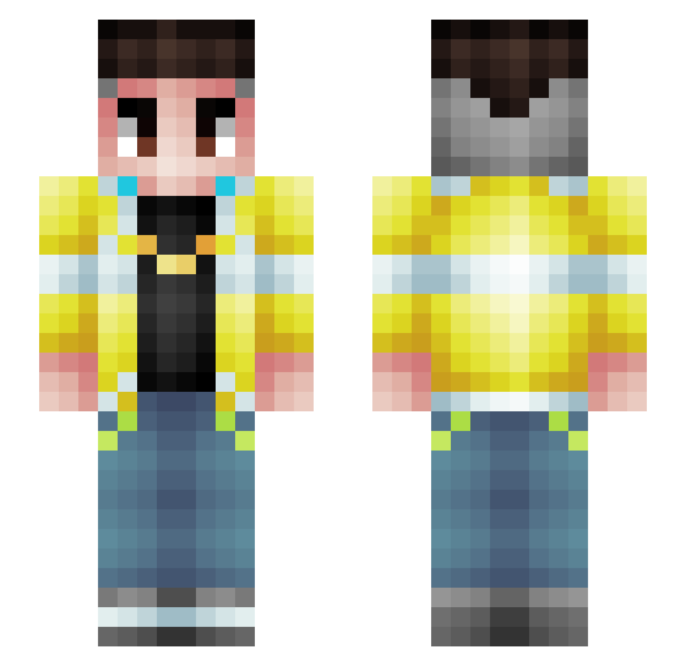 Rng_gaming1987 Minecraft skin, front and back view