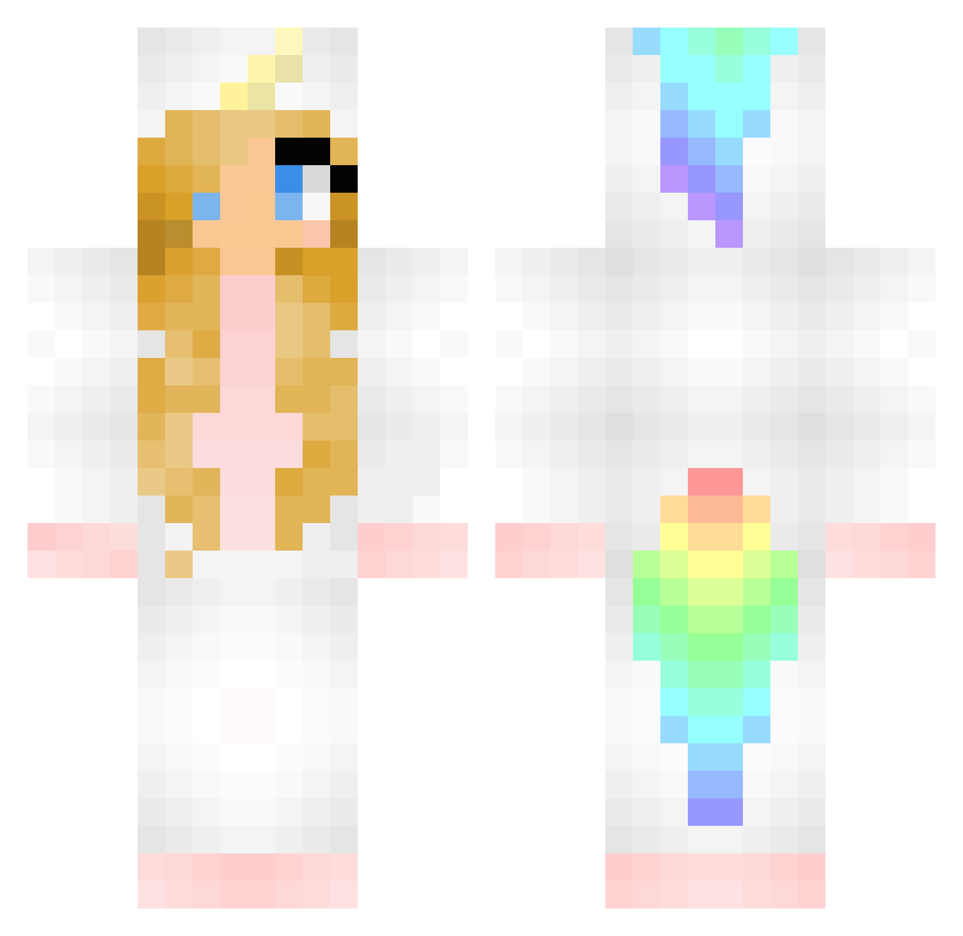 ElsBels252 Minecraft skin, front and back view