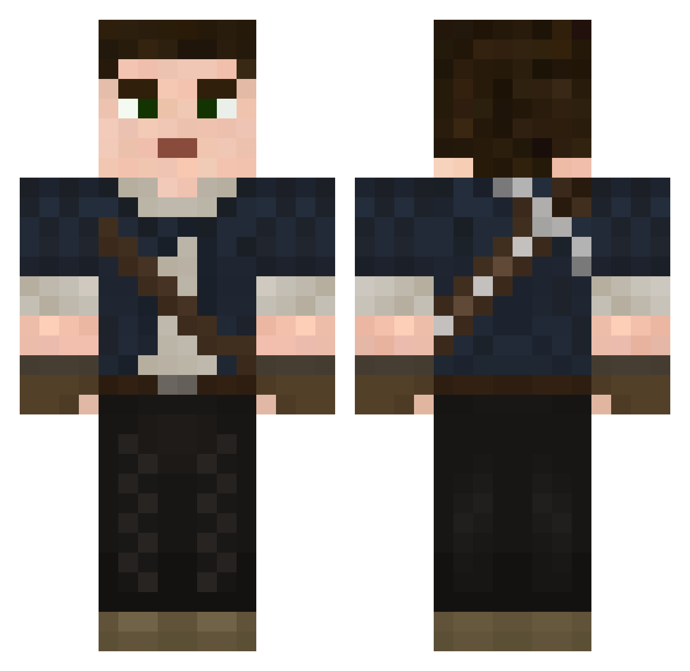 Cajole Minecraft skin, front and back view