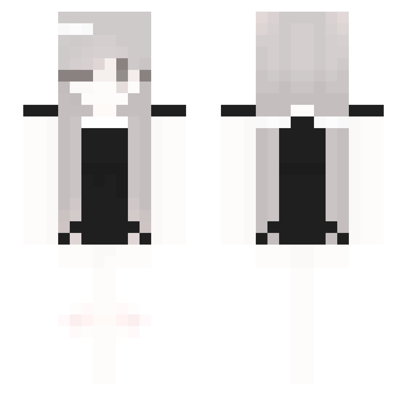 Skrzypu Minecraft skin, front and back view