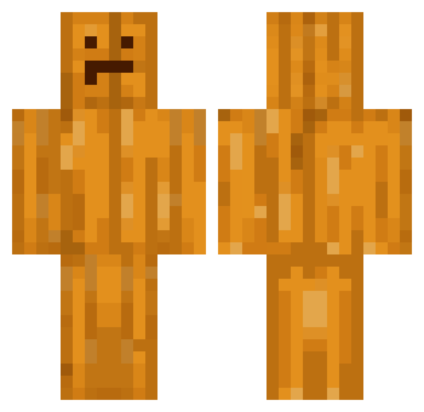 ToughSmokeCJ Minecraft skin, front and back view