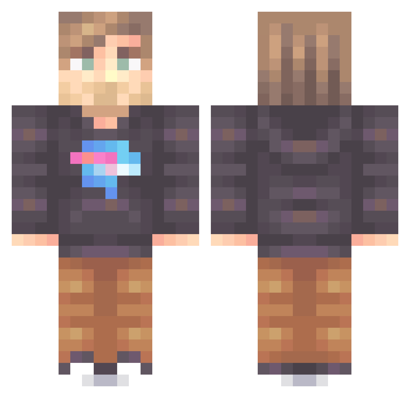 ImColors Minecraft skin, front and back view
