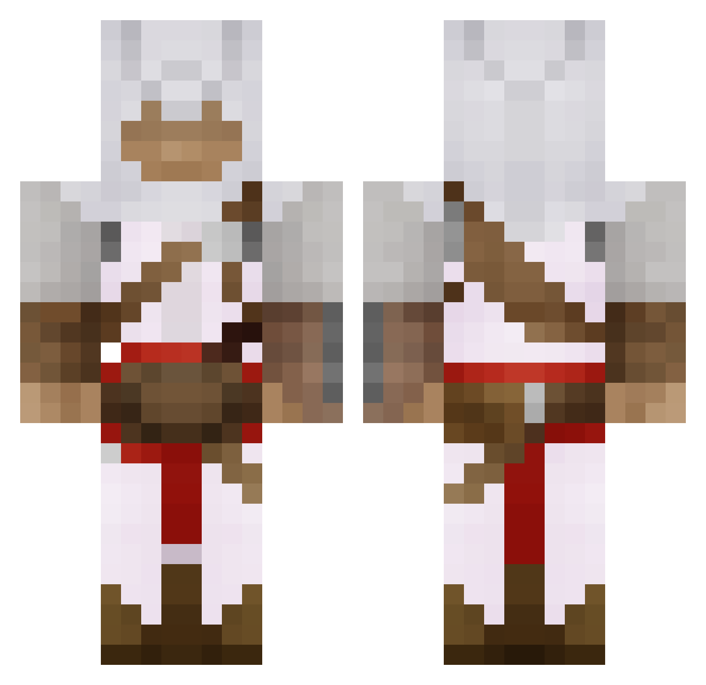 BUNNYF1UFFxxl Minecraft skin, front and back view