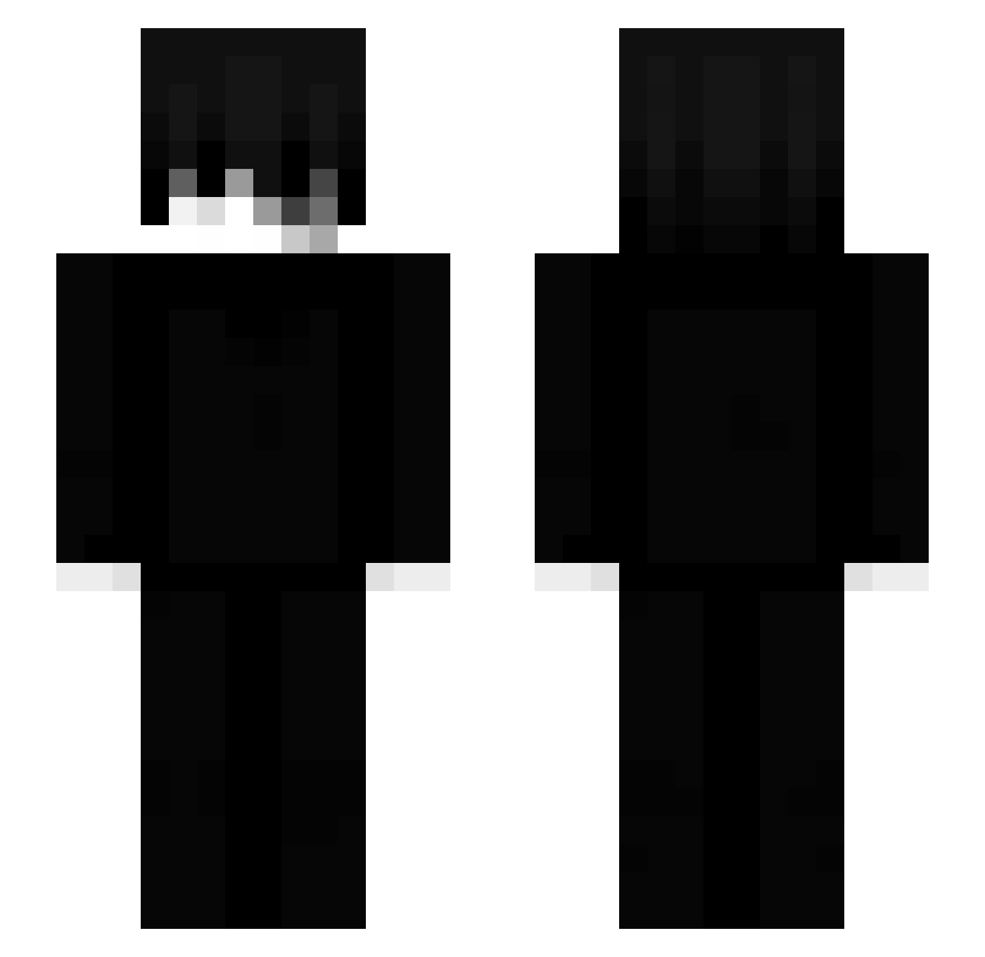 Unmindfulness Minecraft skin, front and back view