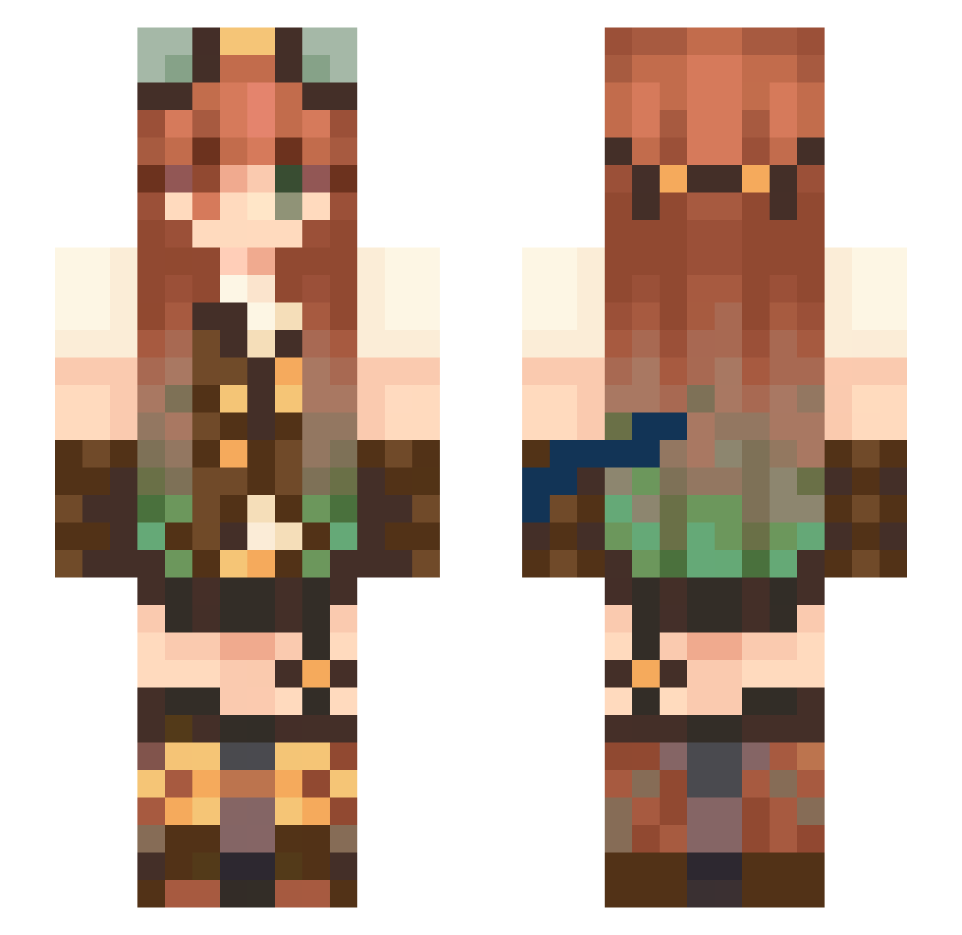 Races Minecraft skin, front and back view