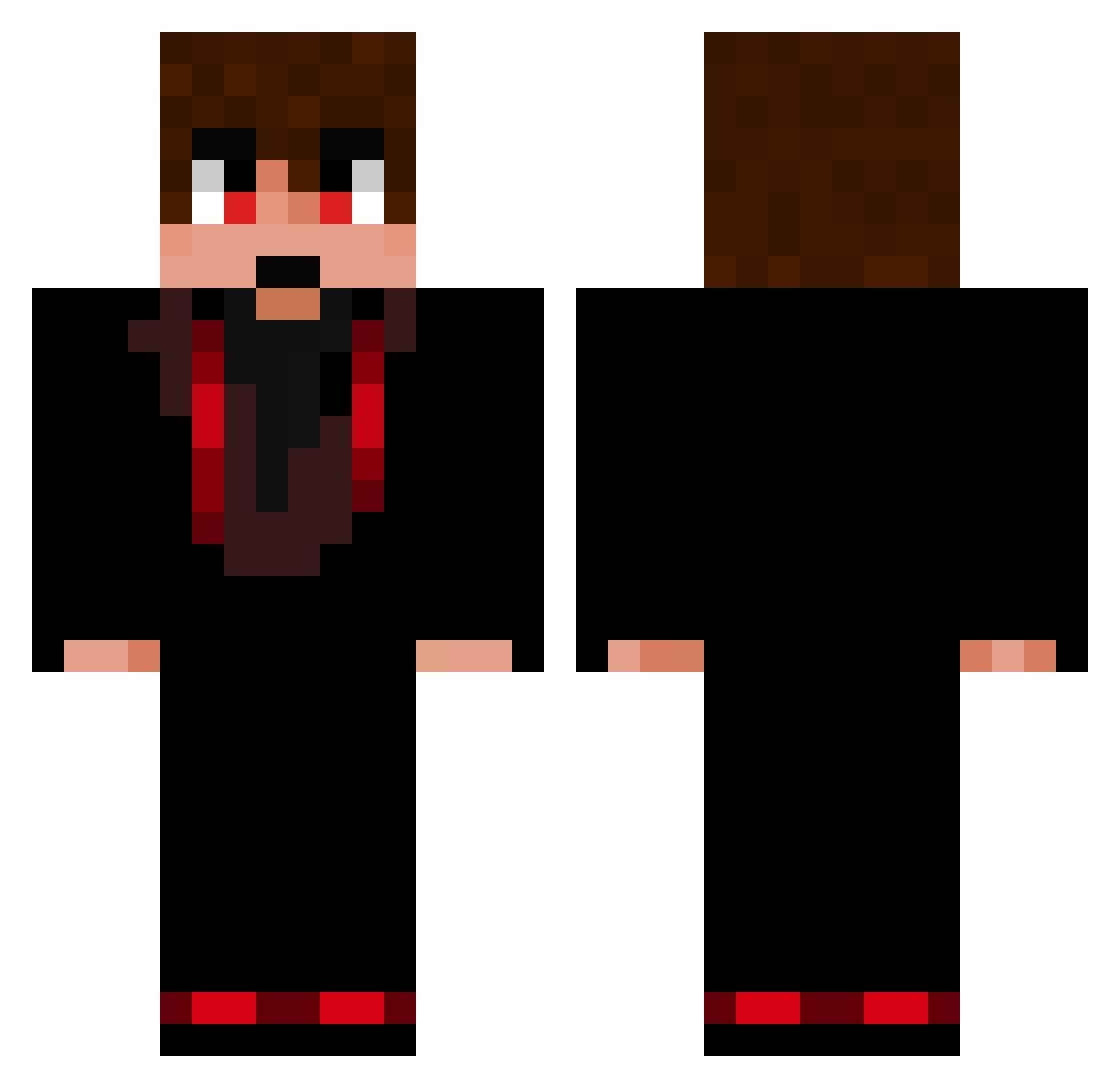 Rear Minecraft skin, front and back view