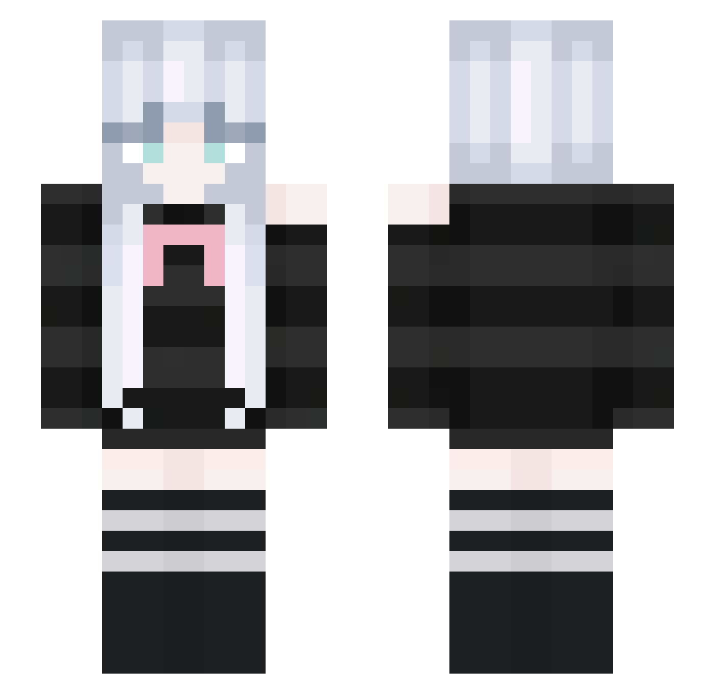 FrierenRiku Minecraft skin, front and back view