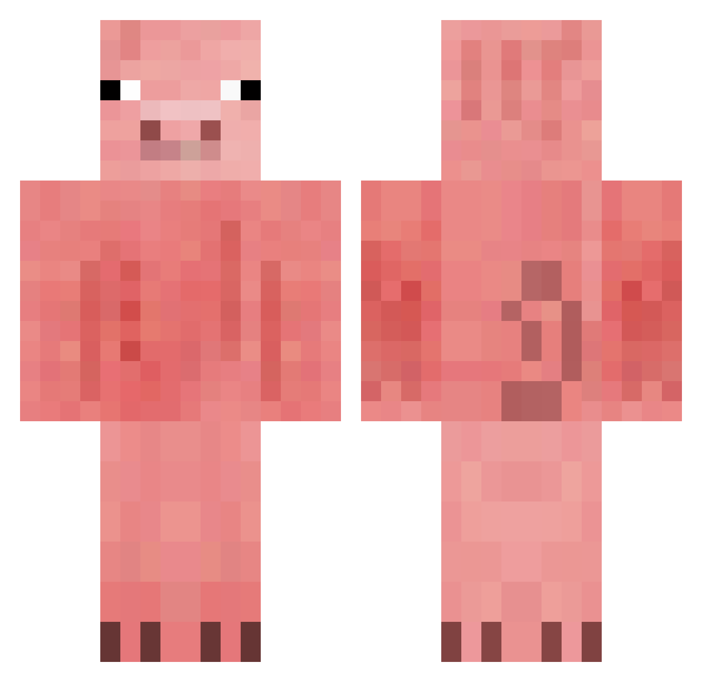 09Sinister Minecraft skin, front and back view