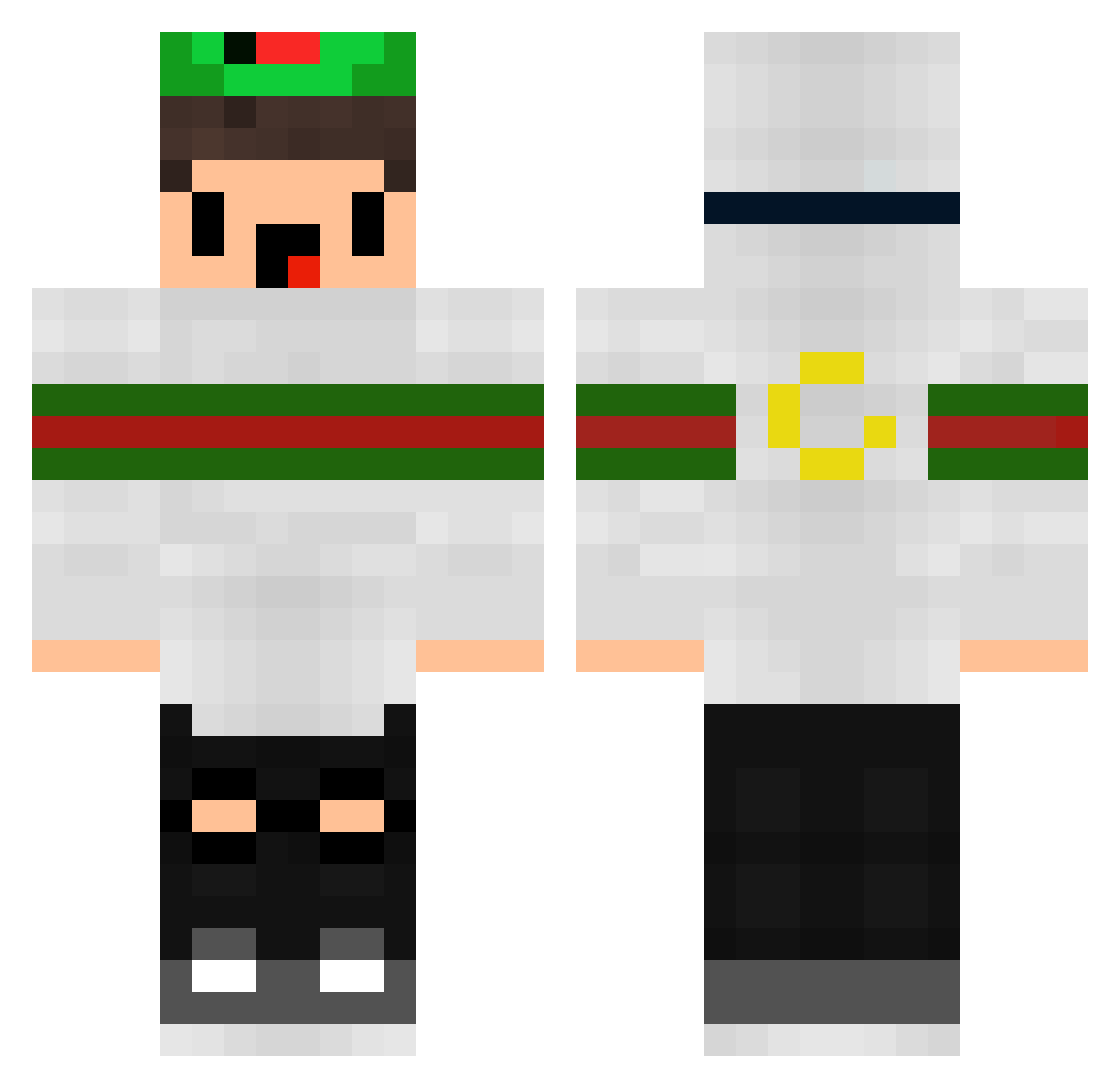 Shottaz163 Minecraft skin, front and back view